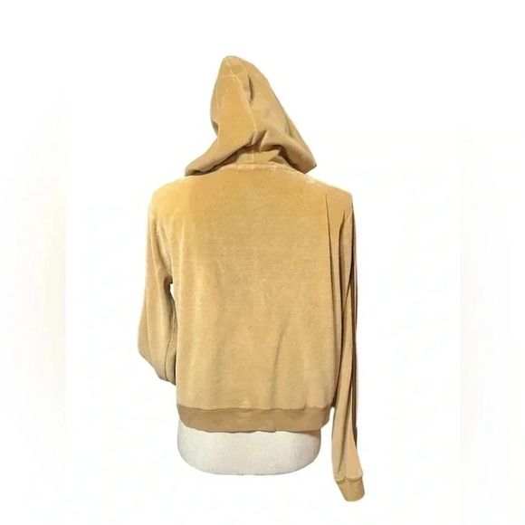 Bob Hale Velour Lightweight Brown Zip Hoodie Y2K Fashion Women’s size Large - Picture 2 of 13